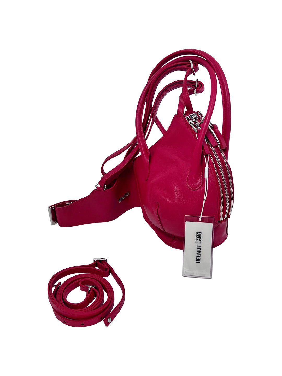 RED LEATHER BAG DESIGNED BY SHAINE OLIVER